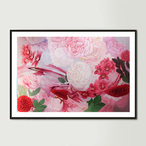 Pink and White Roses Art Print