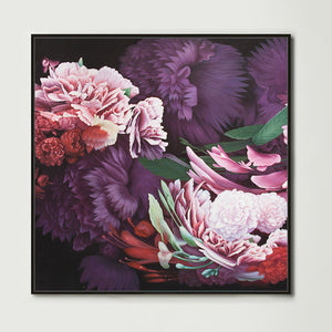 Dark Abstract Native Bouquet 1 (Square) Canvas Print